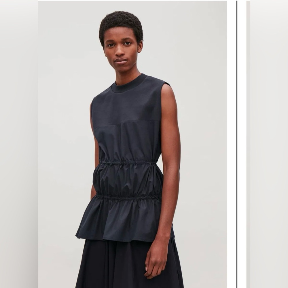 💫COS Black Sleeveless Blouse with Side Ties